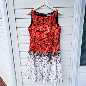 ➕J Taylor➕ Ombre Floral Fit and Flare Dress